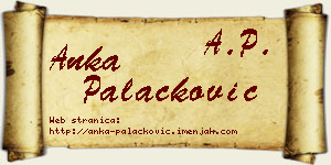 Anka Palačković vizit kartica